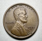 1921-S  LINCOLN CENT   XF  BETTER DATE  #1984