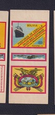 Old Match Tag Belgium BN230128 Bolivia Boat