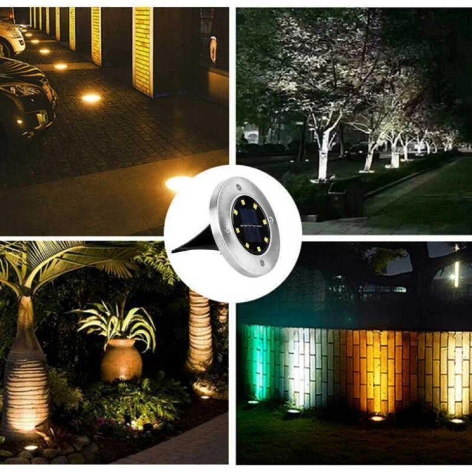 12x Solarlampe Bodenstrahler 8LEDs Außenleuchte Bodeneinbaustrahler Bodenleuchte - Bild 4 von 4