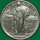 1923 Standing Liberty Quarter Choice Almost Uncirculated AU+ Coin #43602