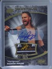 2021 Upper Deck AEW Spectrum Dark Memorabilia 5/10 Hangman Adam Page Auto 04f2