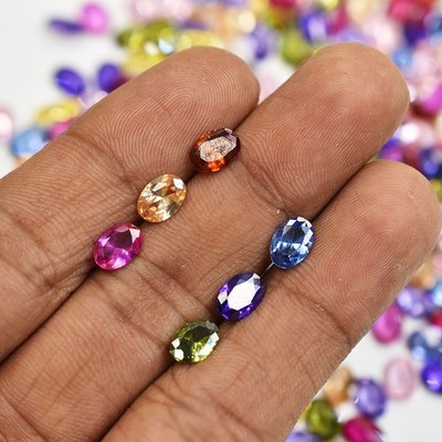 10.80 Ct Multicolor 7x5 mm CERTIFEID Natural Sapphire Lot Oval Cut Rare Gemstone
