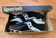 1970 s NIB Spot Bilt Jaguar Football Shoes Size 9 Black Deadstock Cleats NOS 70s