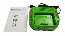 NEW Genuine Greenworks 2 Amp Standard 80V Battery Charger GCH8020 2A 80 Volt LED