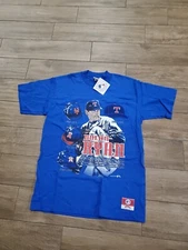 VINTAGE NUTMEG MILLS NOLAN RYAN T-SHIRT SIZE LARGE MLB SINGLE STITCH NWT