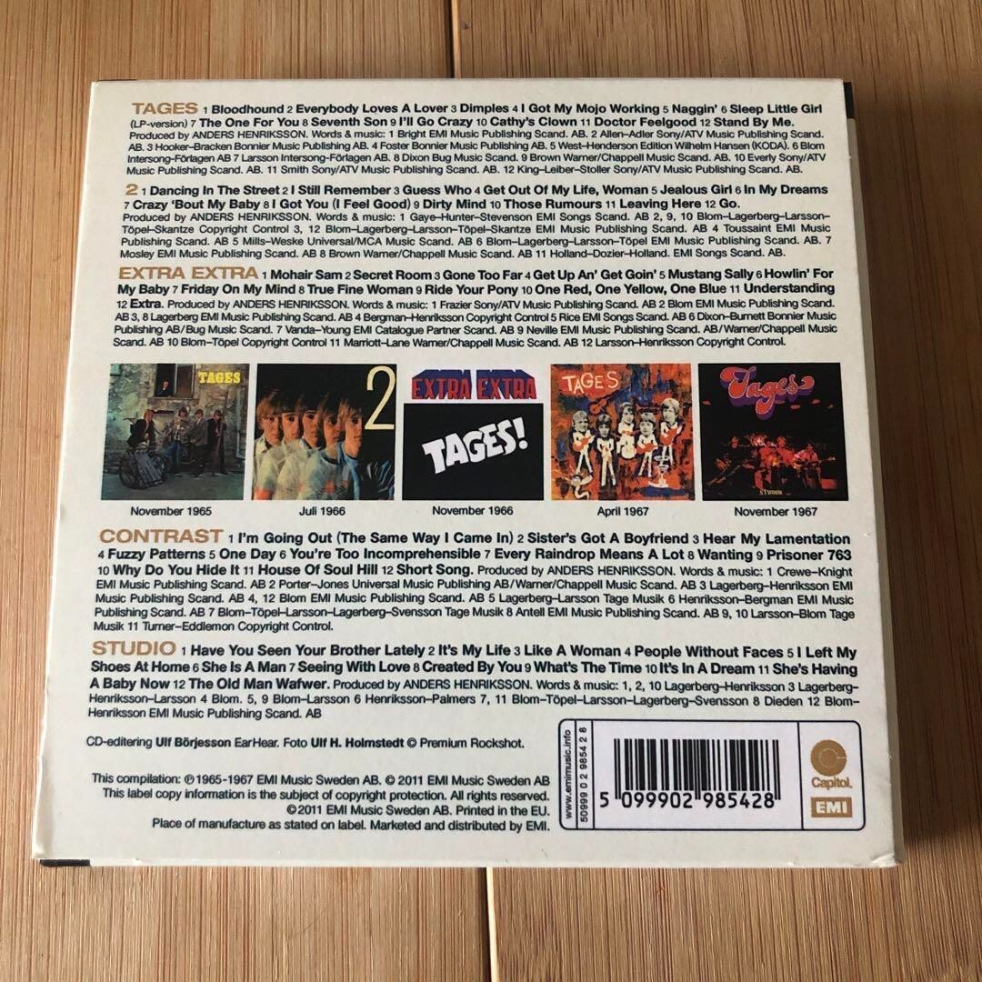 廃盤 Tages 5 CD ORIGINAL ALBUM SERIEN 紙ジャケ Tages CD 5 CD ORIGINAL ALBUM SERIEN Paper jacket Japan OOP