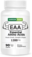 Essential Amino Acids (EAA), High Potency Muscle Growth Supplement Capsules