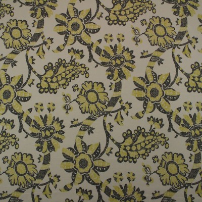 WAVERLY WILLIAMSBURG WYTHE HOUSE RESIST LEMONGRASS FLORAL LINEN FABRIC BTY 54''W