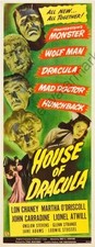 House Of Dracula Movie Poster Insert 01 Replica