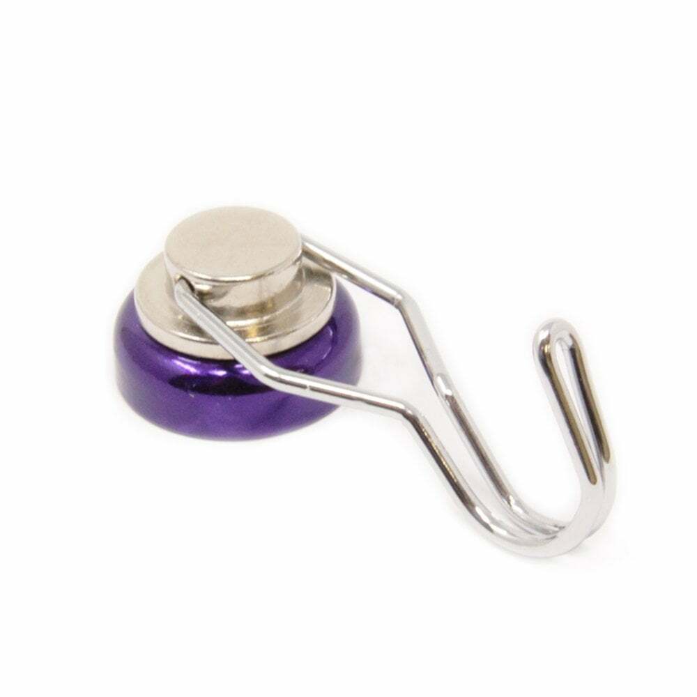 Purple Swivel Hook for Holding Rope, Wires and Clothing - 25mm dia - Pack of 1