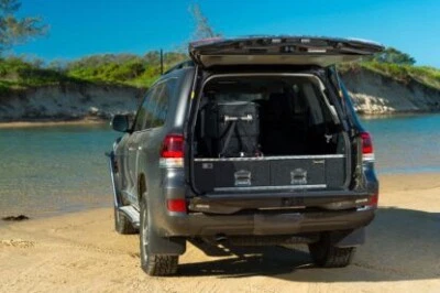 Black Widow Rear Drawers Cage Landcruiser 200series