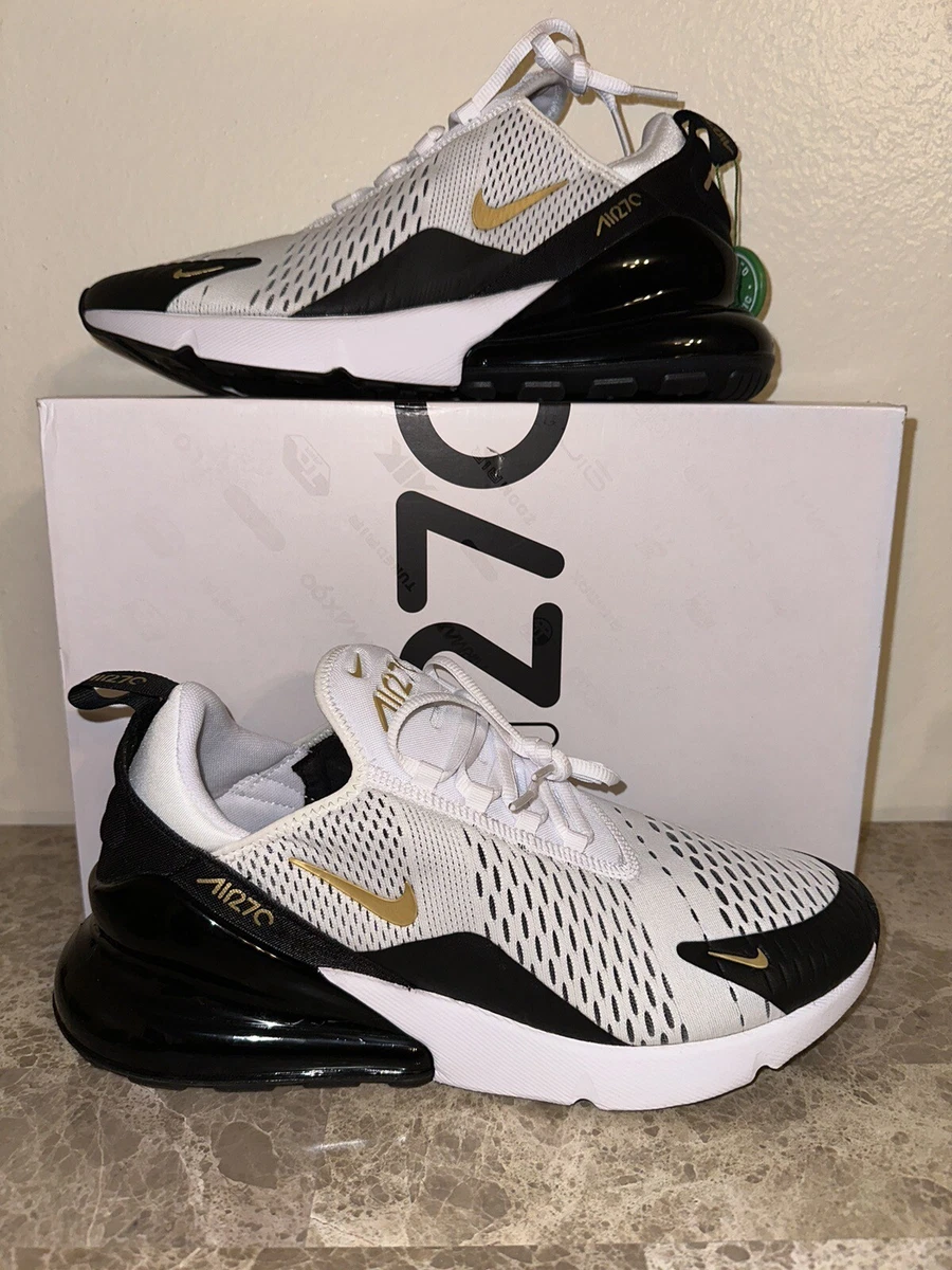 Nike air max 270 black/white/metallic outlet gold
