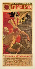Le Petit Sou Steinlen Journal Guesde Viviani Jugendstil Plakat Plakate A3 371