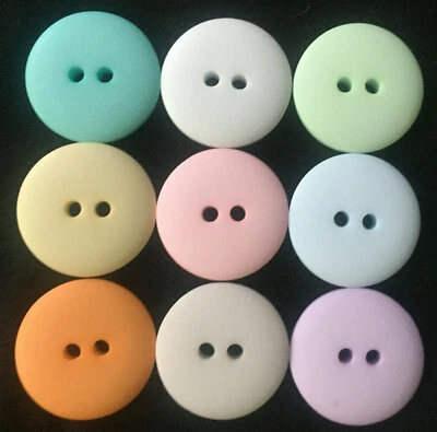 MORE COLOURS: 8 BEAUTIFUL MATTE SMARTIE BUTTONS 11, 13, 14, 16, 18, 20, 22, 25mm