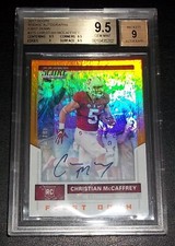 (#/10) BGS 9.5 9 Autograph Rc Christian Mccaffrey Auto 2017 Score Rookie Signed