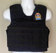 SAFARILAND TAC STND Molle  Armor Plate Carrier Large Navy Ville De Québec Badge