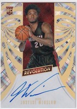 2015-16 Panini Revolution NBA No. 5 Justise Winslow On Card Auto Rookie. rookie card picture