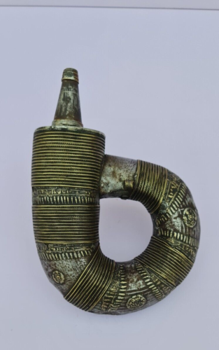 Antique round shape powder flask Rare collectible ottoman Islamic Yemen Arabic - 第 1/12 張圖片