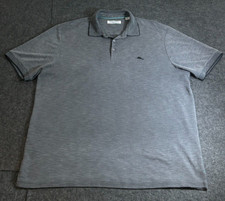 Tommy Bahama Polo Shirt Island Zone Grey Tencel Modal Short Sleeve Men's Size XL