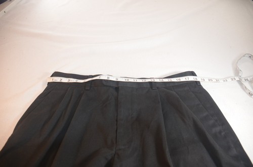Knights Bridge Men Pants Black Premium Khaki 38/32 Pleated Front - Picture 5 of 11