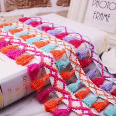 5 Yards Quaste Spitze Trim Handarbeit Nähen Vorhänge/Kleidung/Tasche Zubehör DIY
