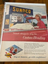 Vintage 1961 Sunoco Smart Shoppers Stop ad