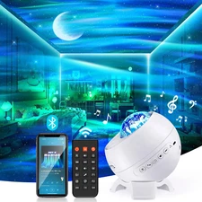 Star Projector Northern Lights Projector,White Noise&Bluetooth Star Projector Ga