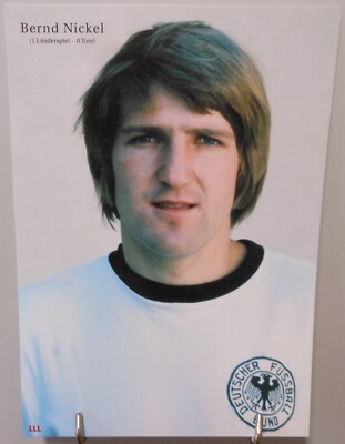 Bernd Nickel Nationalspieler Deutschland Fan Card 21x15 cm Frankfurt #FPG563