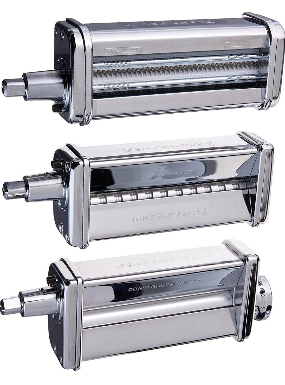 KitchenAid Stand Mixer Attachment 3Pc Pasta Roller & Cutter Set Made