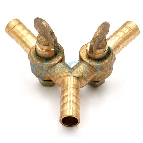 Fit For Hose I/D 8mm 10mm Barb Y 3 Way Brass Shut Off Ball Valve For Fuel Gas - Picture 12 of 16