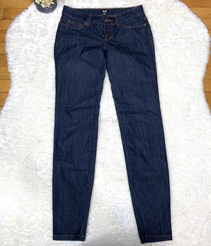 Dolce and Gabbana Women’s Jeans 24 Low Rise Skinny Dark Wash Y2K