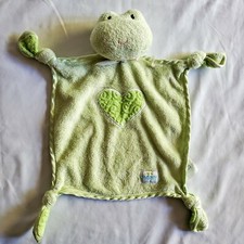 Eden Frog Security Blanket Lovey Green Heart Knots Baby Toy Plush