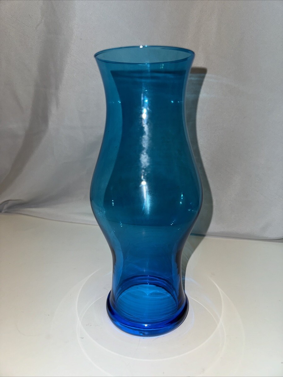 Blenko Blue Glass Hurricane Shade Small Colonial Williamsburg