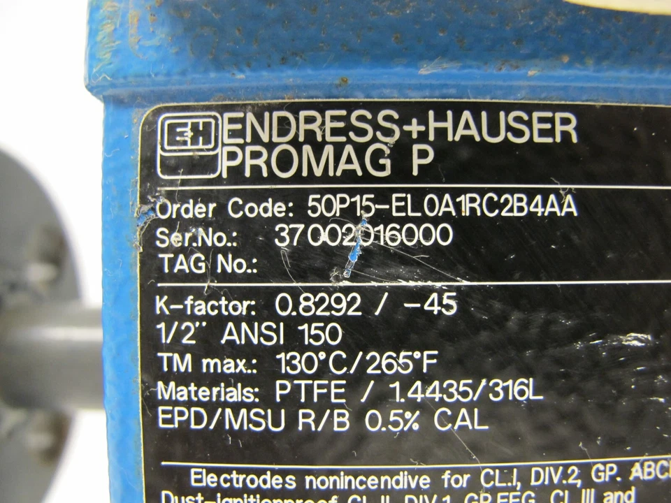 Endress Hauser PROMAG P 50P15-EL0A1RC2B4AA Flowmeter 1/2" + Flow Meter 1.5" 150 - Image 3 of 4