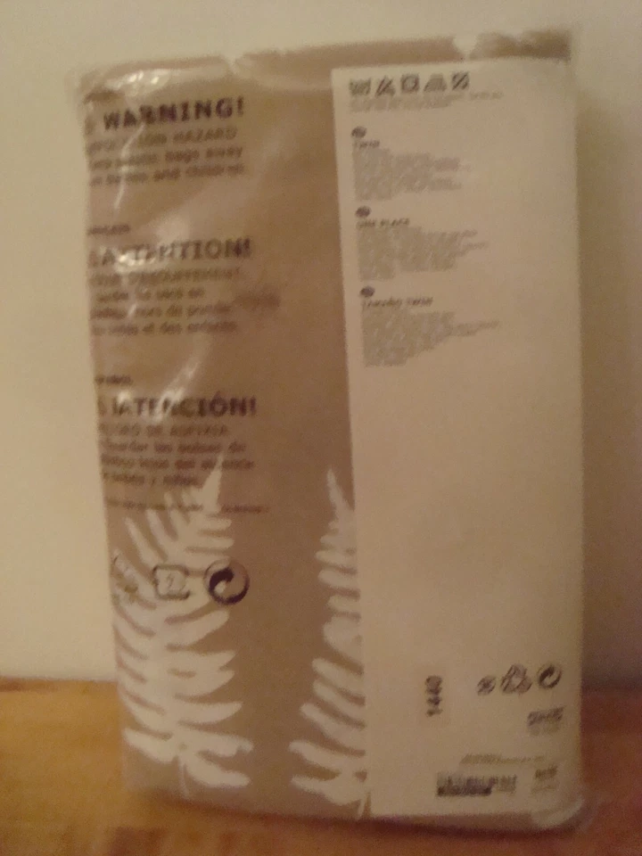 IKEA Children Kids TWIN Duvet Cover w/ Pillowcase White Beige Blue Fox Birds etc - Image 2 of 4