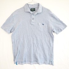 Rodd Gunn Polo Shirt Mens Large Original Fit Casual Pocket Blue Short Sleeve