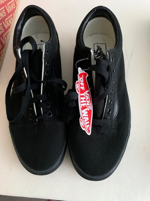 vans old skool black black canvas