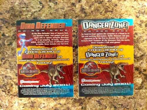 JURASSIC PARK lll COMPLETE TRADING CARD SET 72 CARDS 3D VIEWER PROMOS & WRAPPER - Picture 4 of 8