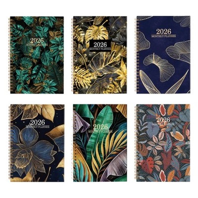 2026 Flower Planner Twin Coil Binding Weekly Monthly Planner For Daily Planning