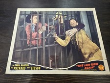 Vtg Western Movie Lobby Card "The Law Rides Again" Hoot Gibson Ken Maynard 1943