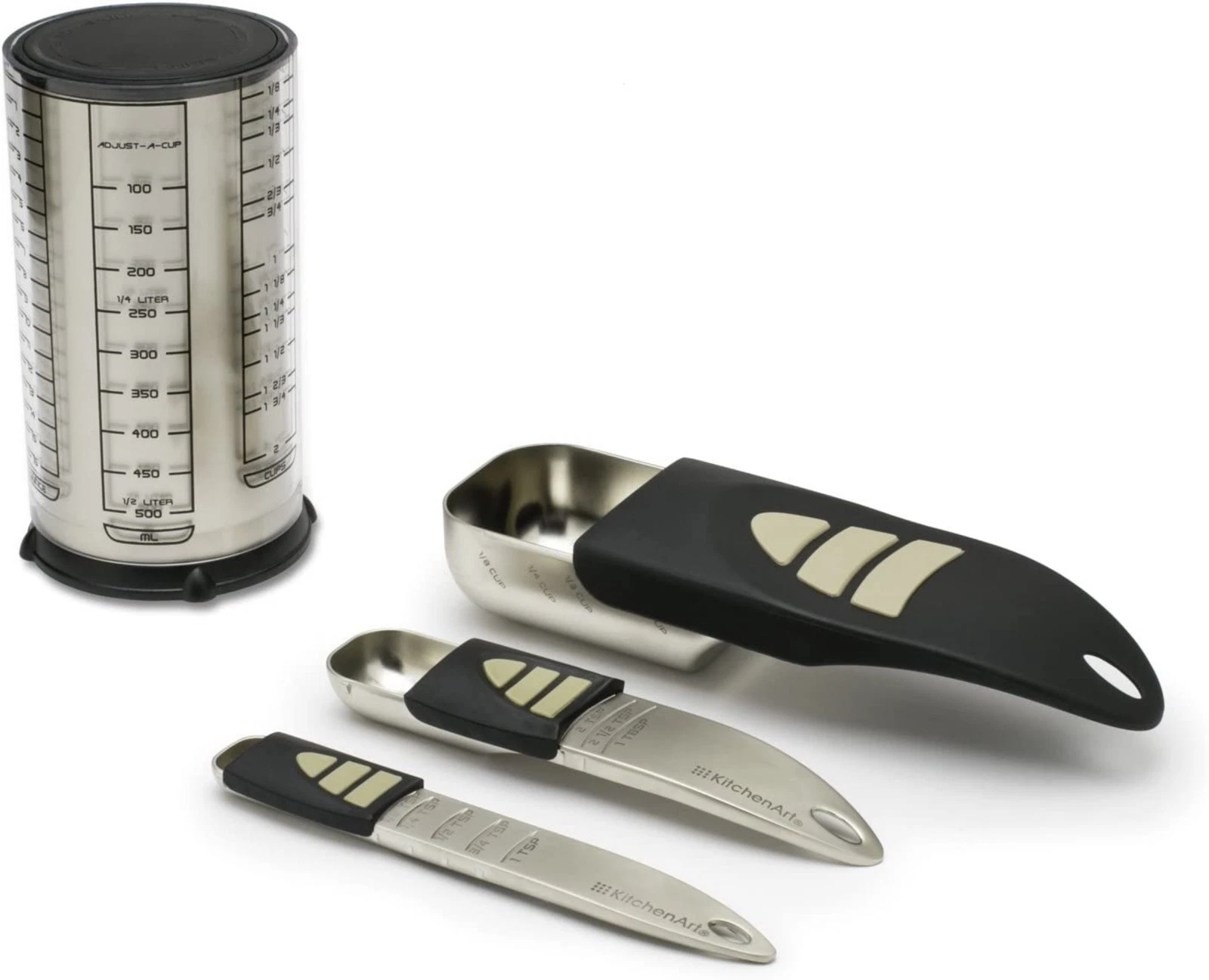 KitchenArt Bakers Pro Adj-A-Measure 4-Piece Set - Satin