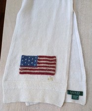 Ralph Lauren Flag Scarf 80 Merino Wool