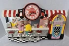 ​Vintage Coca Cola Clock 1992 3D Soda Fountain Diner Sign 50s Retro Wall Decor