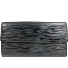 Auth Louis Vuitton Pochette Porte Monnaie Credit Long Wallet Epi M63572 CA0948