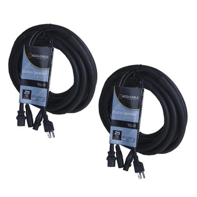 American Audio SKAC25 25FT XLR/IEC Combo Cables 2 Pc