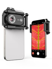 200X Phone Microscope with CPL Lens and LED/UV Light, Universal Clamp for iPh...