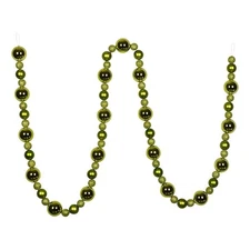 Vickerman 9' Plastic Assorted Christmas Ball Ornament Garland in Lime Green