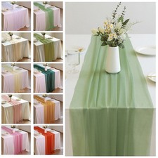 Chiffon Sheer Chiffon Table Runner Solid Color Gauze Table Runner  Wedding Arch