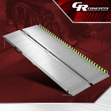 6Ft 800LBS Aluminum Folding Portable Non-slip Home Wheelchair Mobility Ramp
