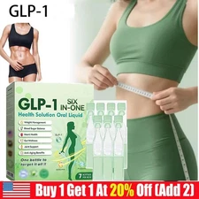 7 Pcs GLP-1 Six-in-One Health Solution Oral Liquld,one Bottle to Target It All